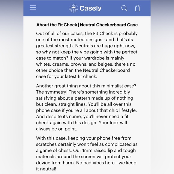 Casely Fit Check Neutral Checkerboard Case | IPhone 15 pro - Picture 5 of 5